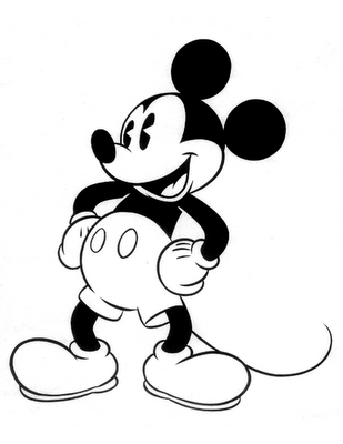 309x400 Vintage Mickey Mouse Drawing