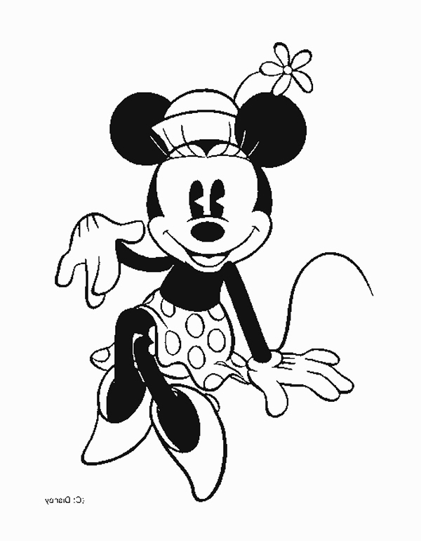 600x770 Disney Minnie Mouse Coloring Pages