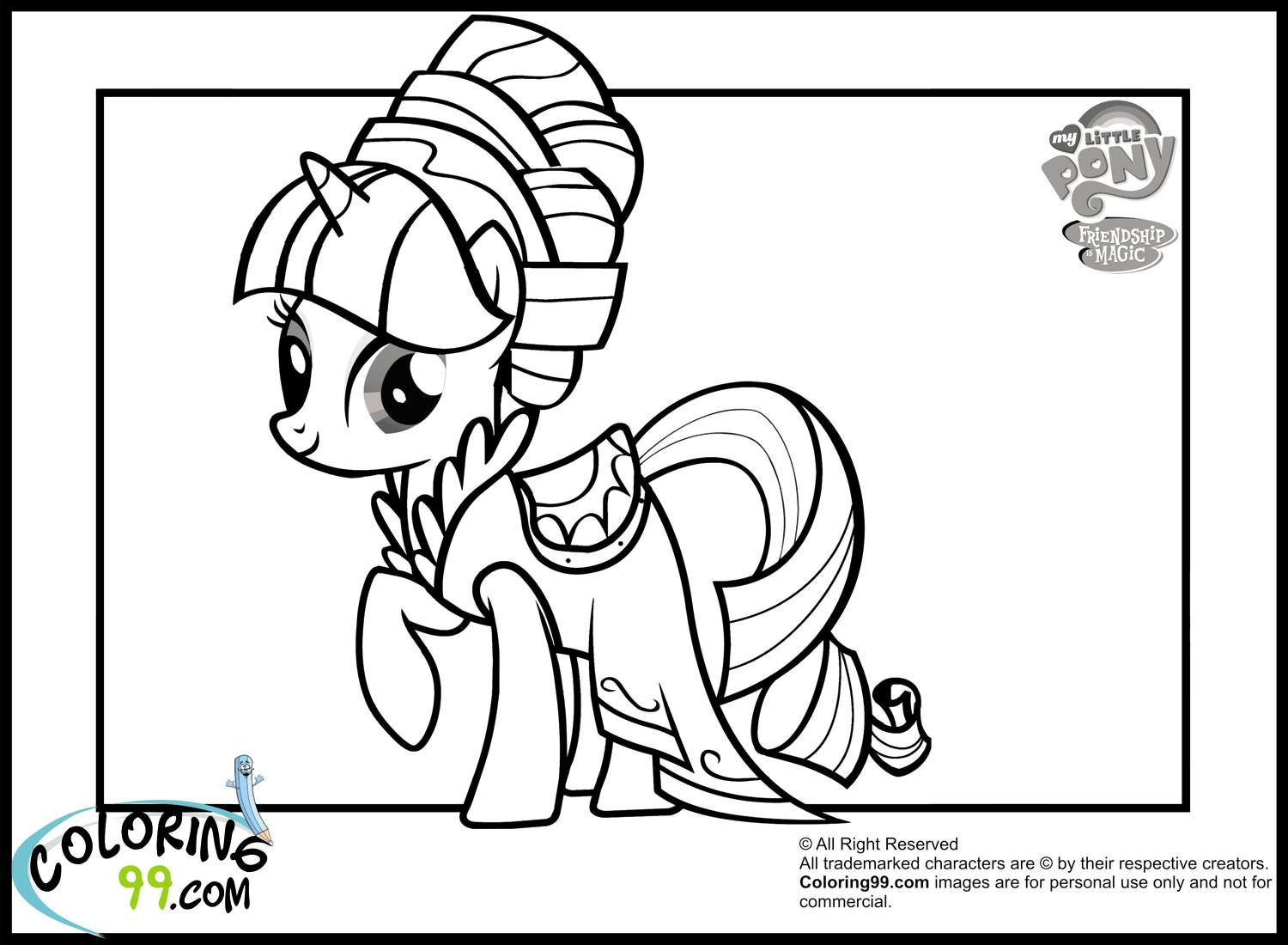 1500x1100 My Little Pony Rarity Coloring Pages Team Colors