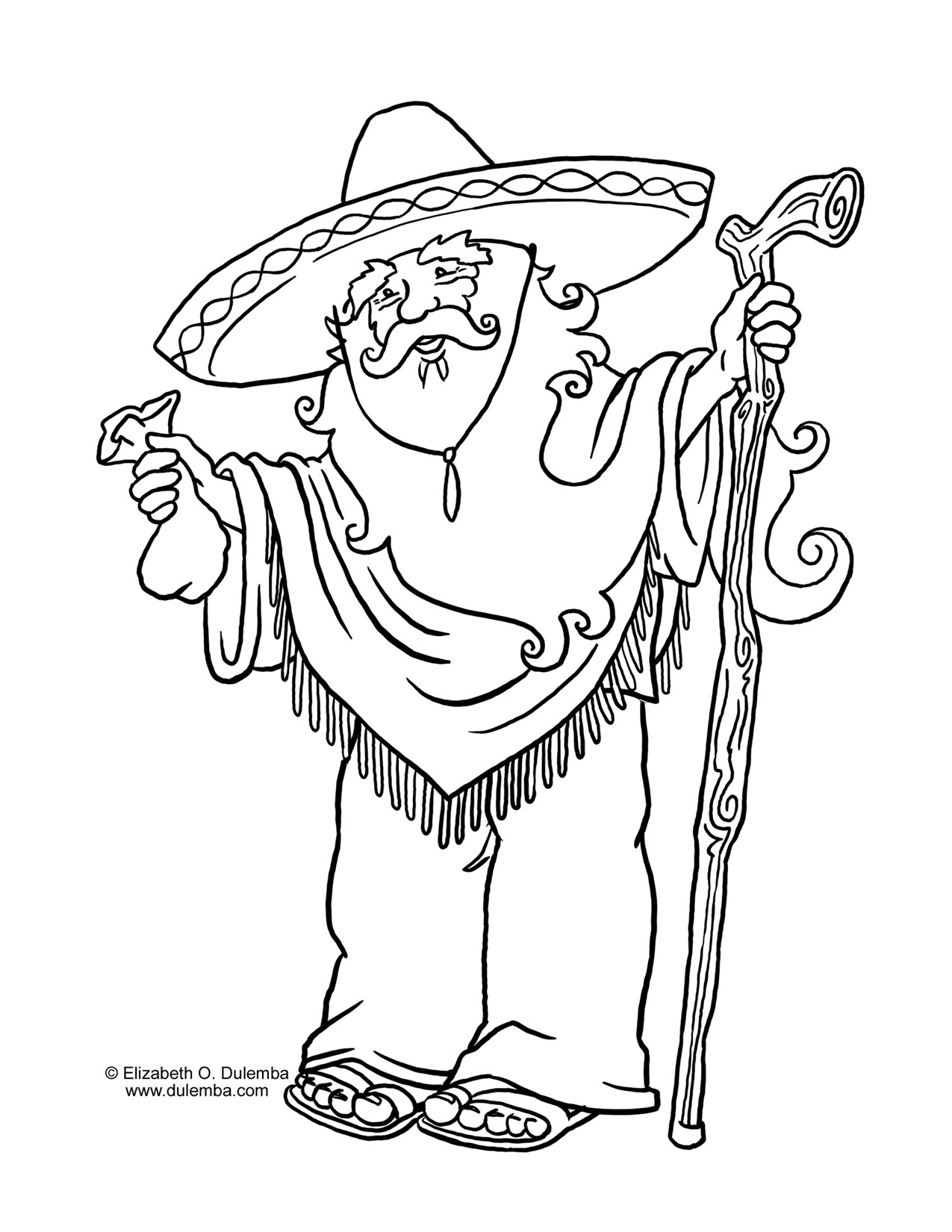 1275x1650 Old Man Coloring Pages