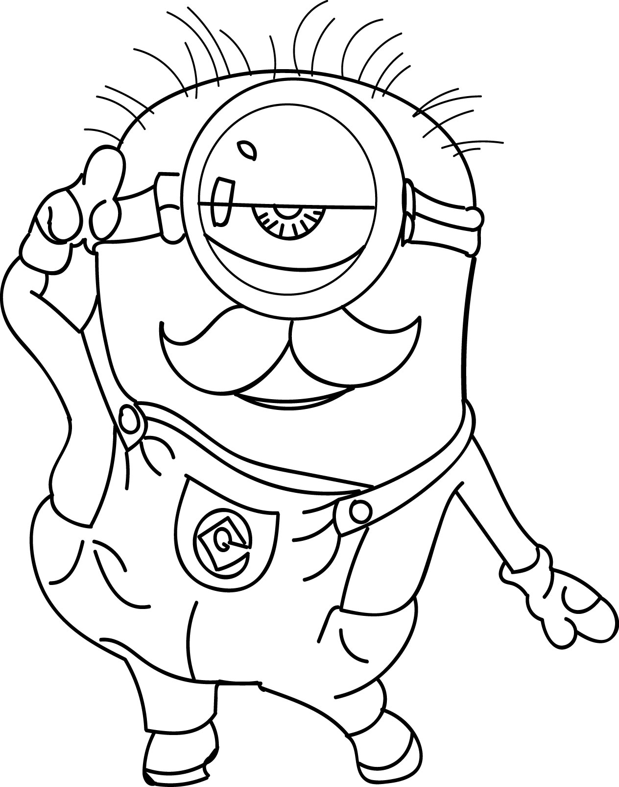 1264x1605 Old People Costume Minion Coloring Pages