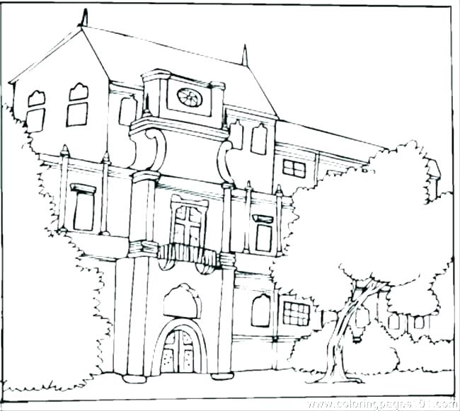 650x581 School House Coloring Page Old Fashioned Schoolhouse Coloring Page
