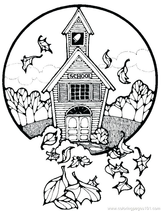 650x852 White House Coloring Pages House Coloring Pages School House
