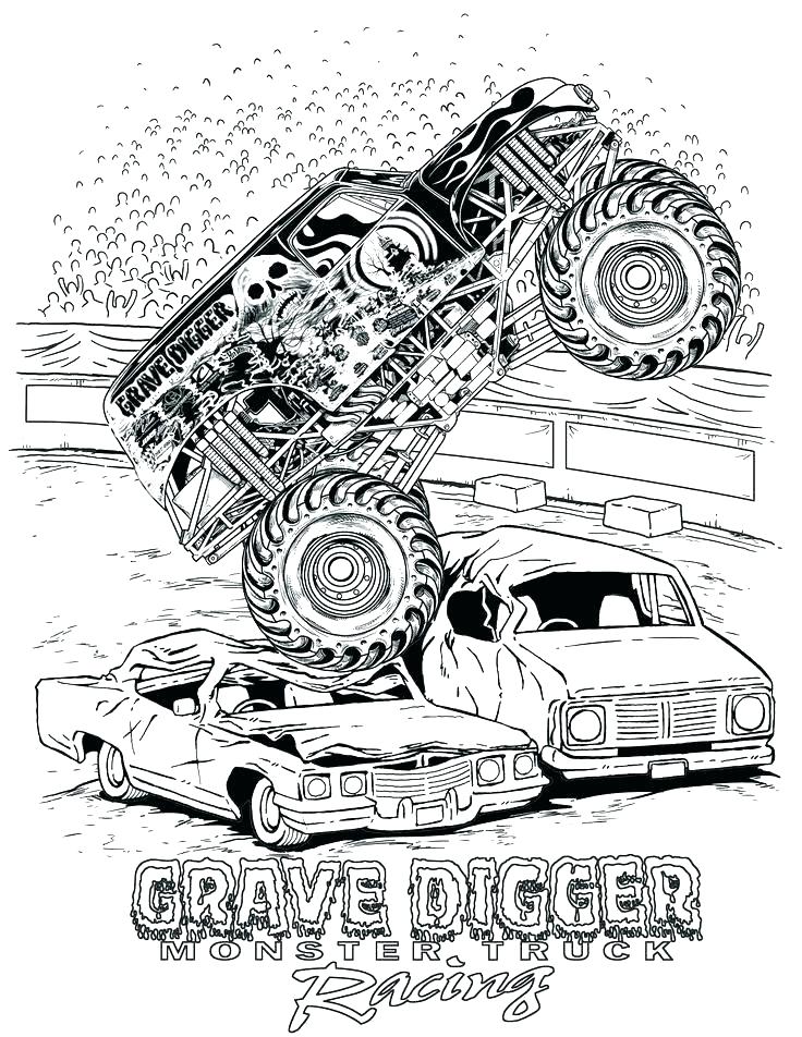736x952 Monster Truck Color Pages Coloring Pages Garbage Truck Old Truck