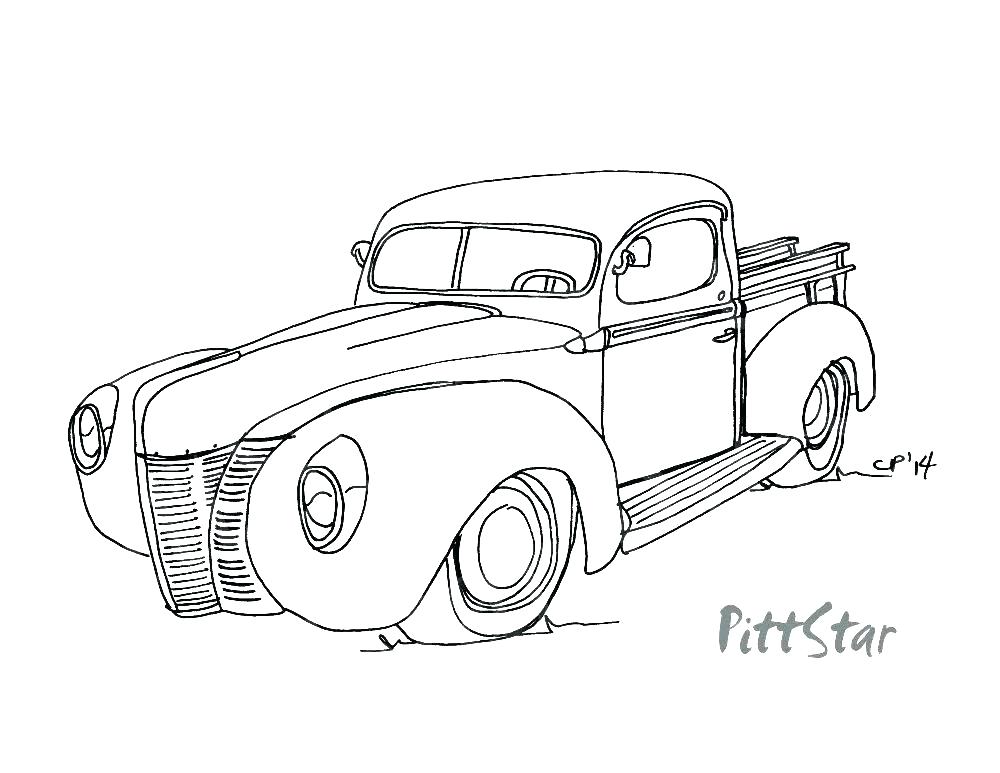 1000x773 Old Chevy Truck Coloring Pages