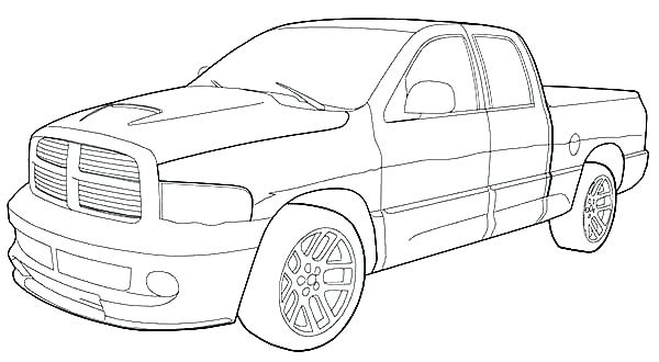 600x330 Pickup Truck Coloring Pages Coloring Collection