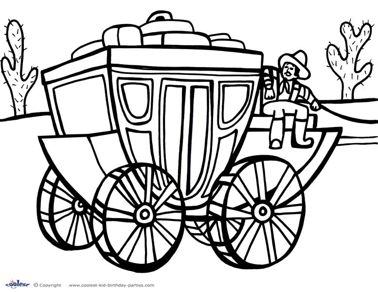 777x600 Wild West Coloring Page