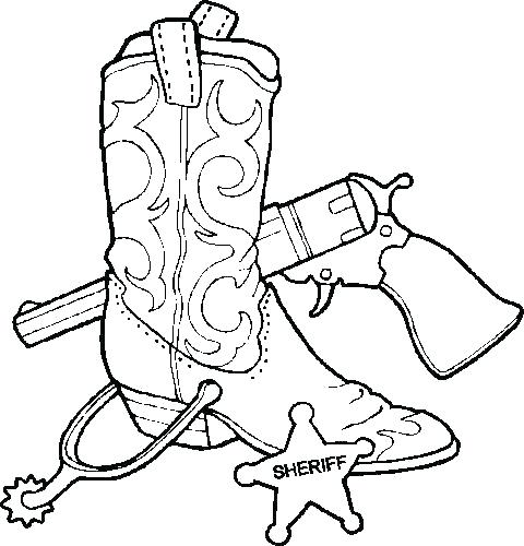 480x500 Cowboy Boots Coloring Pages Cowboy Boots Coloring Page Western