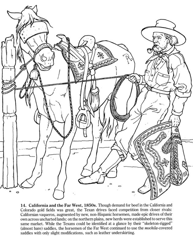 630x770 Cowboys Of The Old West Coloring Book Big Book Of The Old West