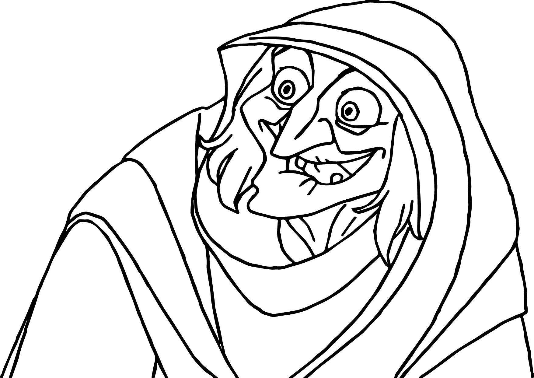Old Woman Coloring Page