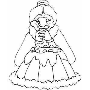 300x300 Old Woman And Cake Coloring Sheet