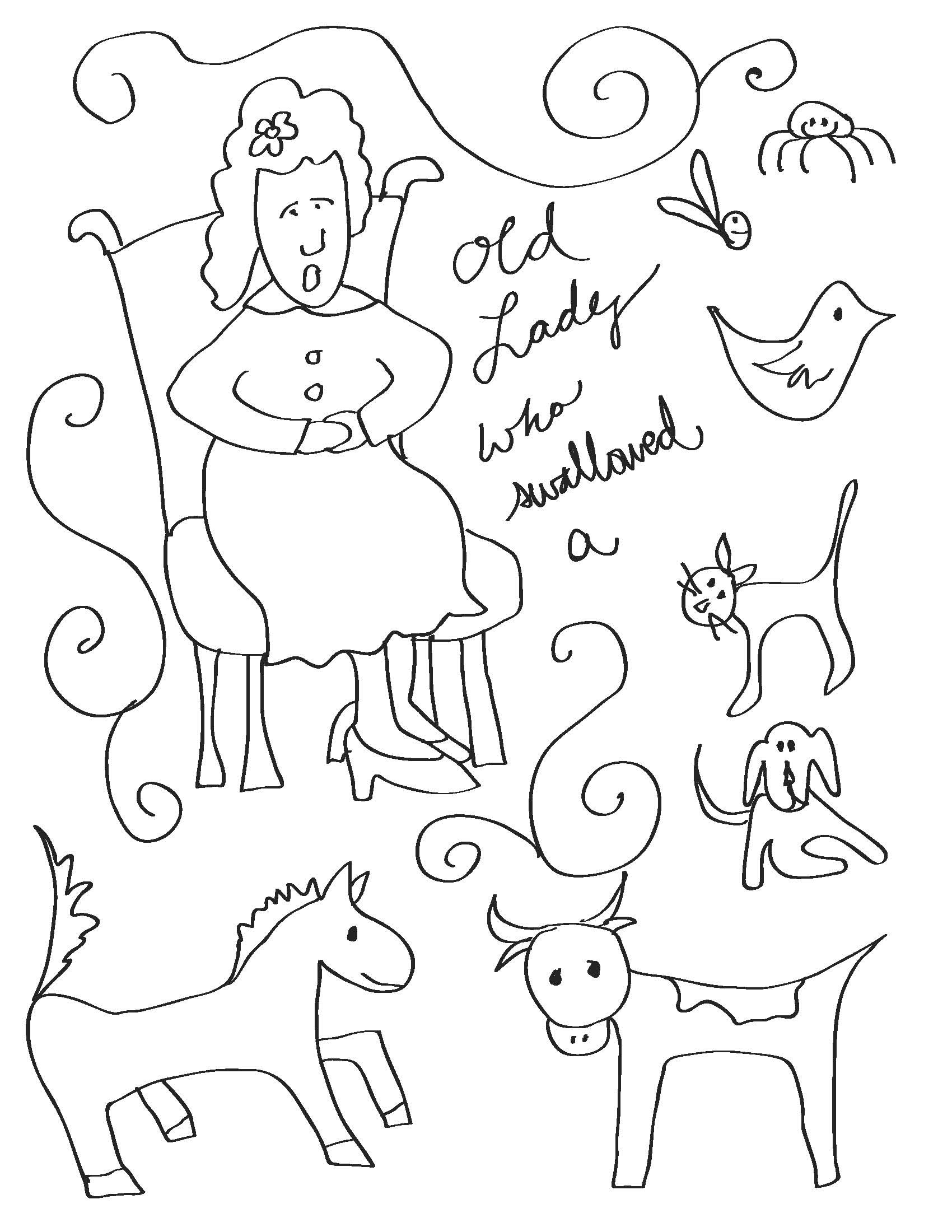 1700x2200 There Was An Old Lady Coloring Page Elegant
