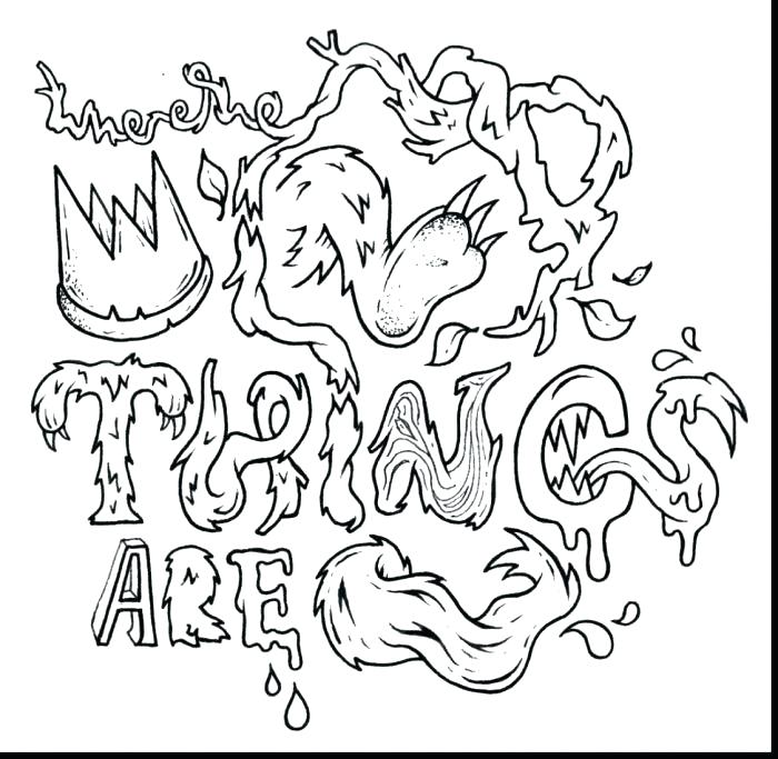 700x683 Wild Olive Printables Where The Wild Things Are Coloring Page