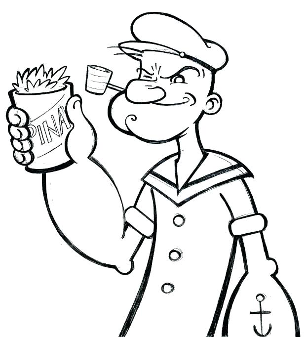 618x682 Popeye Coloring Pages Coloring Pages Adult Coloring Pages And Book