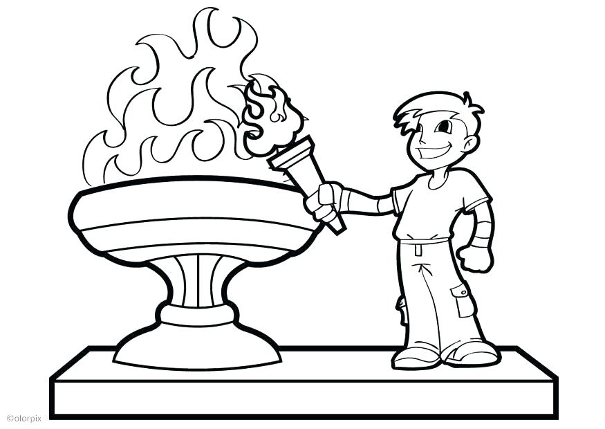 875x620 Olympic Coloring Pages For Preschoolers