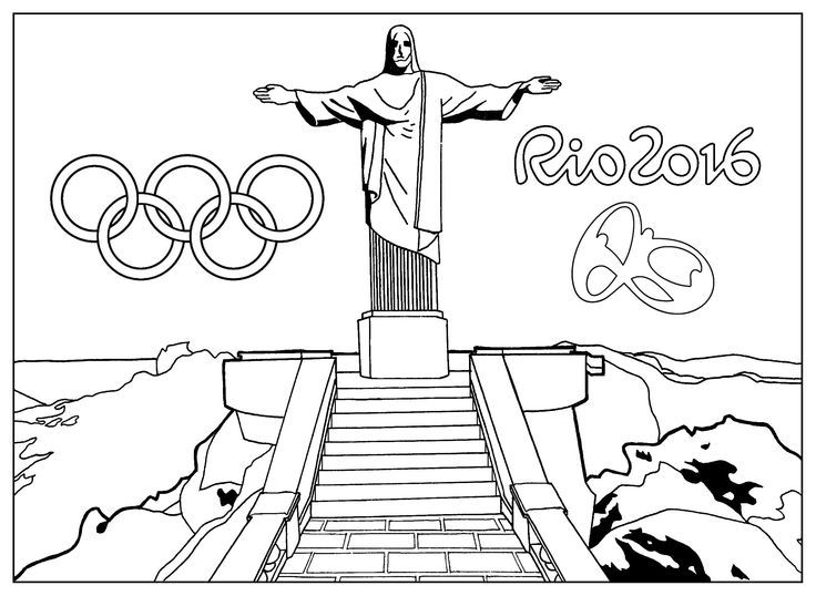 736x538 Free Coloring Page Coloring Adult Rio Olympic Games Christ