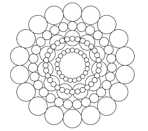 574x510 Circles Mandala Coloring Page Mandala Coloring Adult Coloring