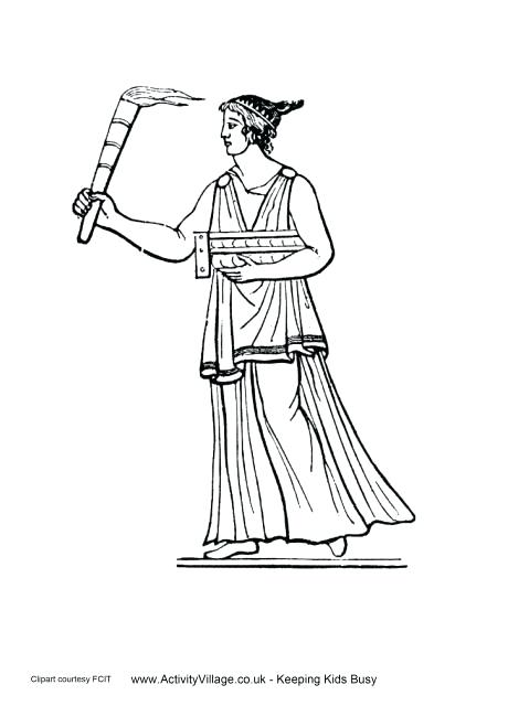 460x650 Ancient Greece Coloring Pages Ancient Torch Colouring Page Ancient