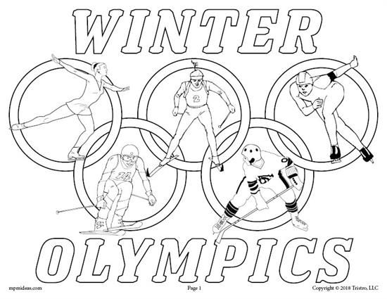 550x425 Free Printable Winter Olympics Coloring Page! Olympics, Free