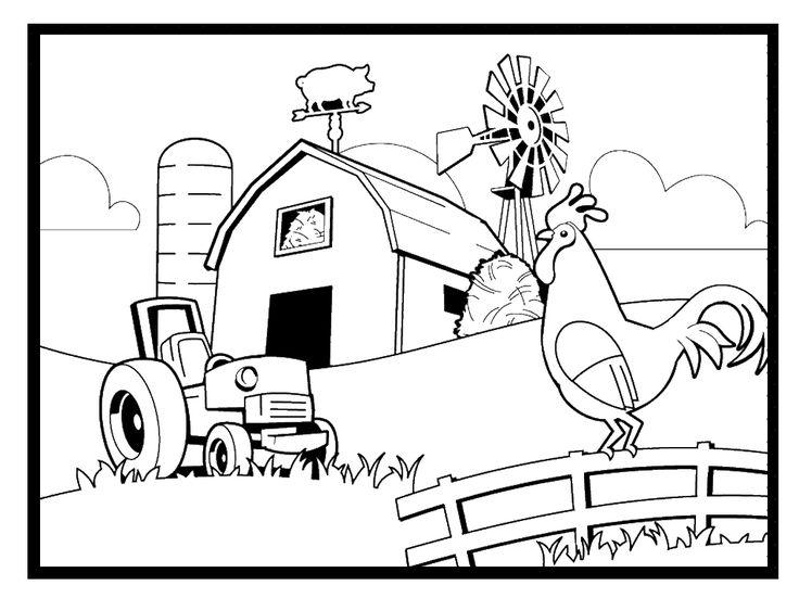 On The Farm Coloring Pages at GetDrawings | Free download