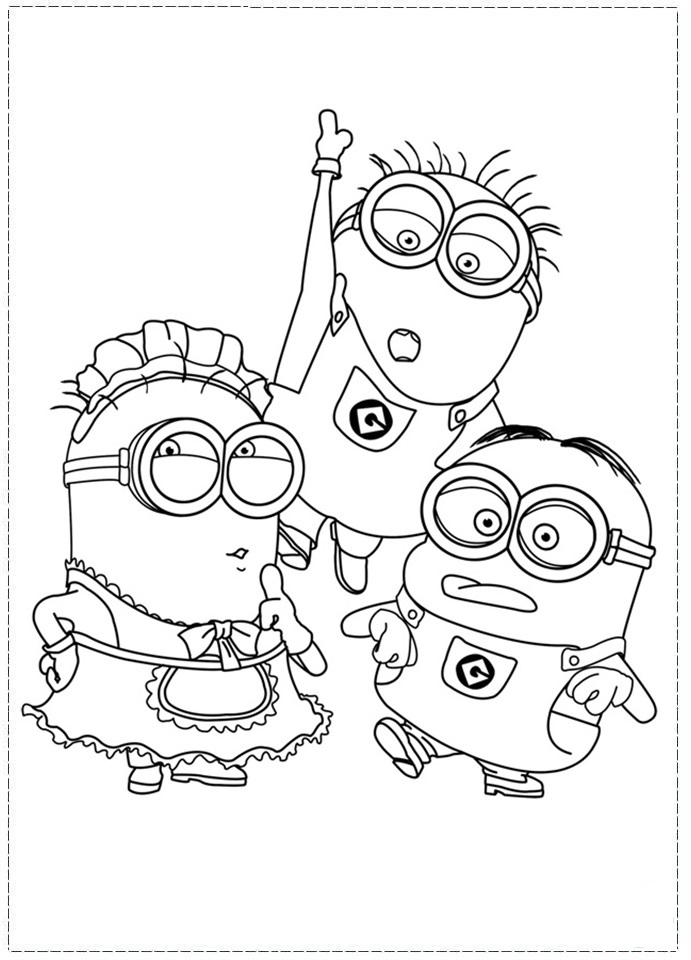691x960 Despicable Me Coloring Pages Free Printable Coloring Sheets