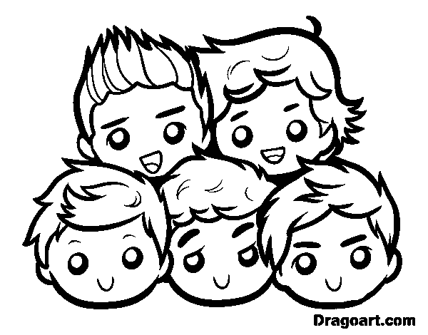 600x470 One Direction Coloring Pages Coloring Page One Direction