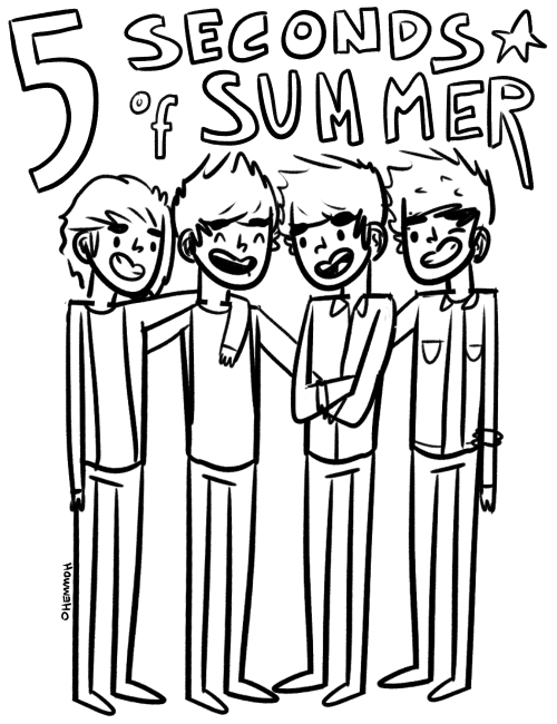 500x650 Seconds Of Summer Coloring Pages To Print Seconds Of Summer