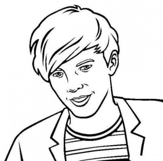 550x544 One Direction Coloring Pages Niall Printable One Direction