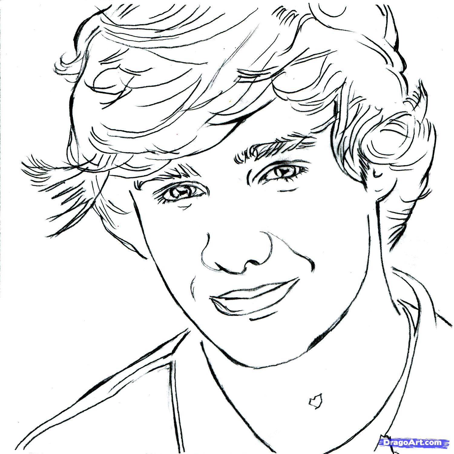 1500x1501 Complete One Direction Printable Coloring Page