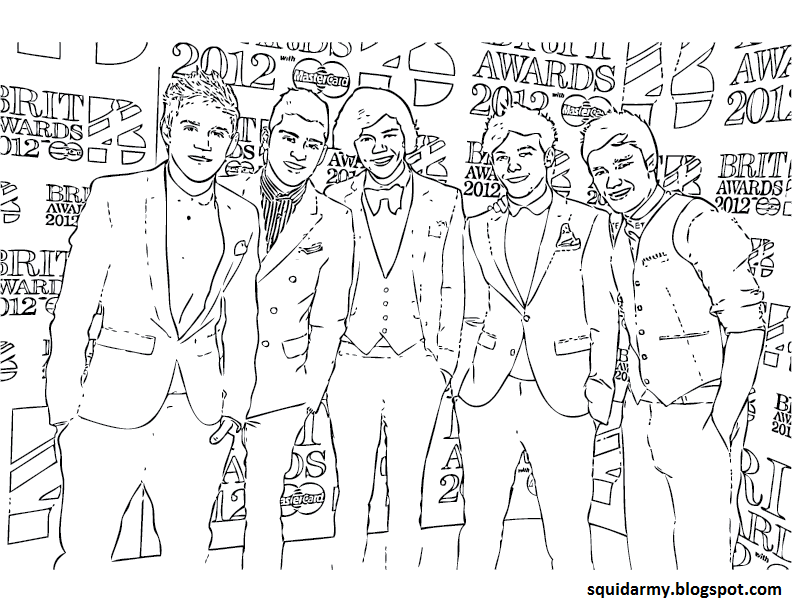 792x612 Crammed One Direction Printable Coloring Pages Many Interesting