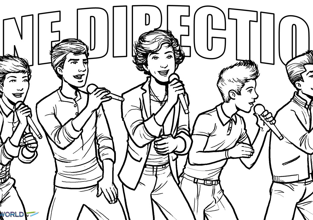 1024x720 Direction Coloring Pages Introducing One Direction Printable