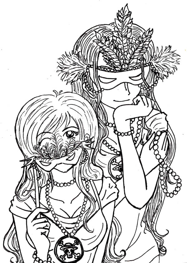 600x846 Mardi Gras Coloring Pages Free Printable