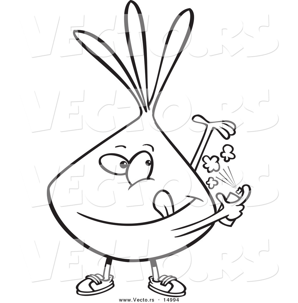 1024x1044 Vector Of A Cartoon Onion Spraying On Deodorant