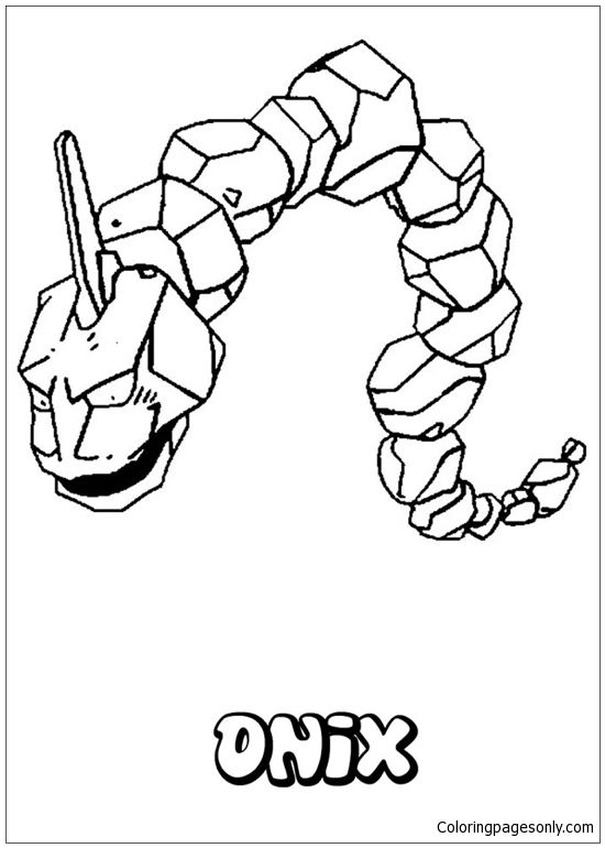 550x770 Pokemon Onix Coloring Page Pokemon Coloring Pages