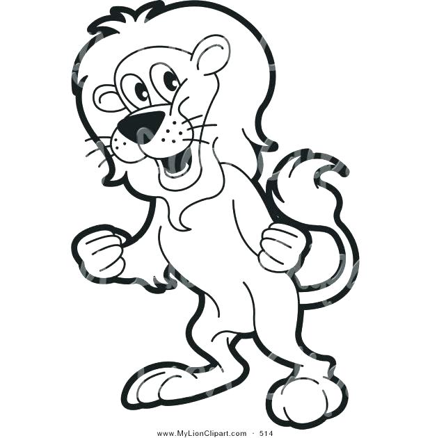 618x630 Baby Lion Outline Lion Cub Coloring Pages For Kids Printable Lion