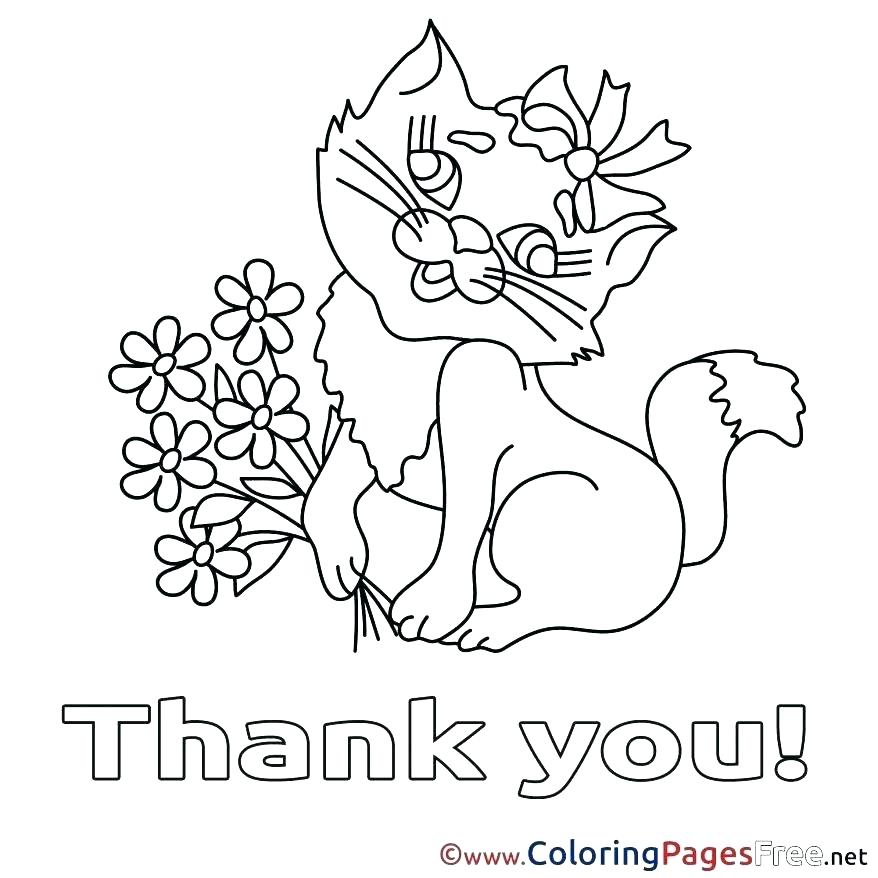 878x878 Online Coloring Pages For Kids Packed With Thank You Coloring