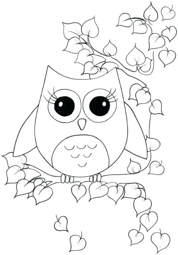 600x861 Free Printable Coloring Pages Of Owls Baby Owl Coloring Page Owl
