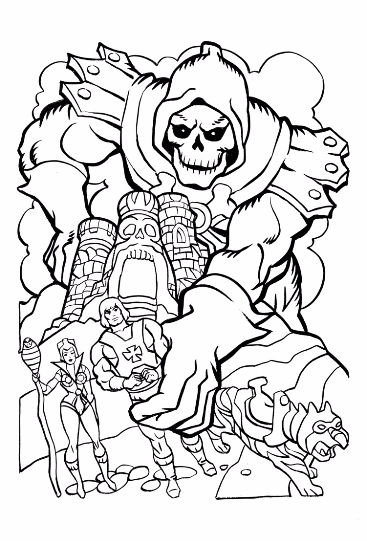 733x1080 He Man Coloring Pages