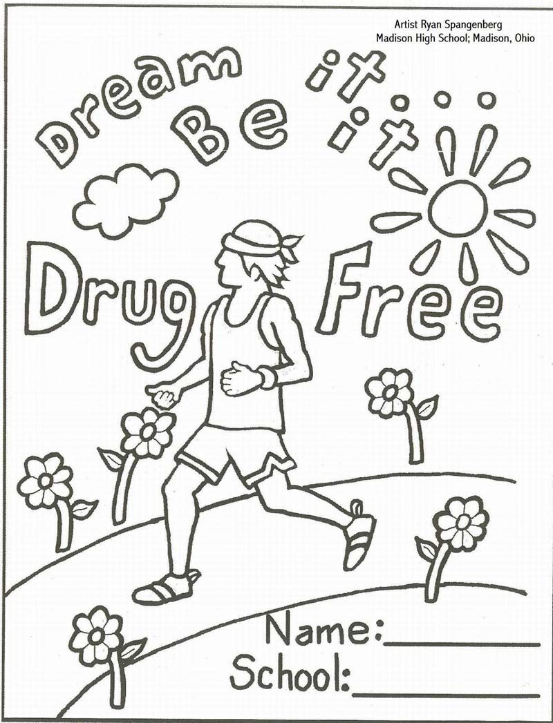 800x1047 Just Say No Coloring Pages K