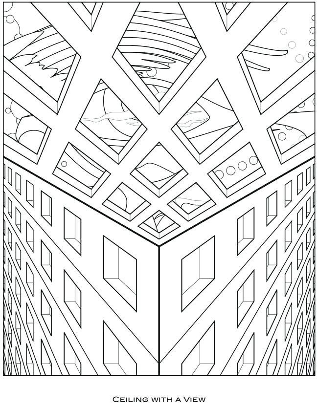 650x837 Optical Illusions Coloring Pages Op Art For Adults