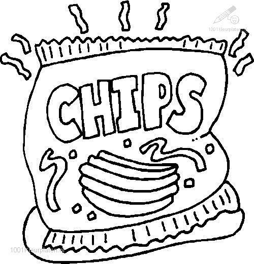 500x521 Potato Chip Coloring Page