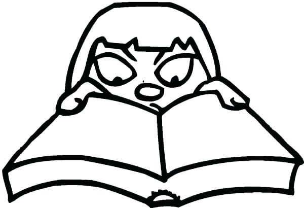 600x410 Open Book Coloring Page