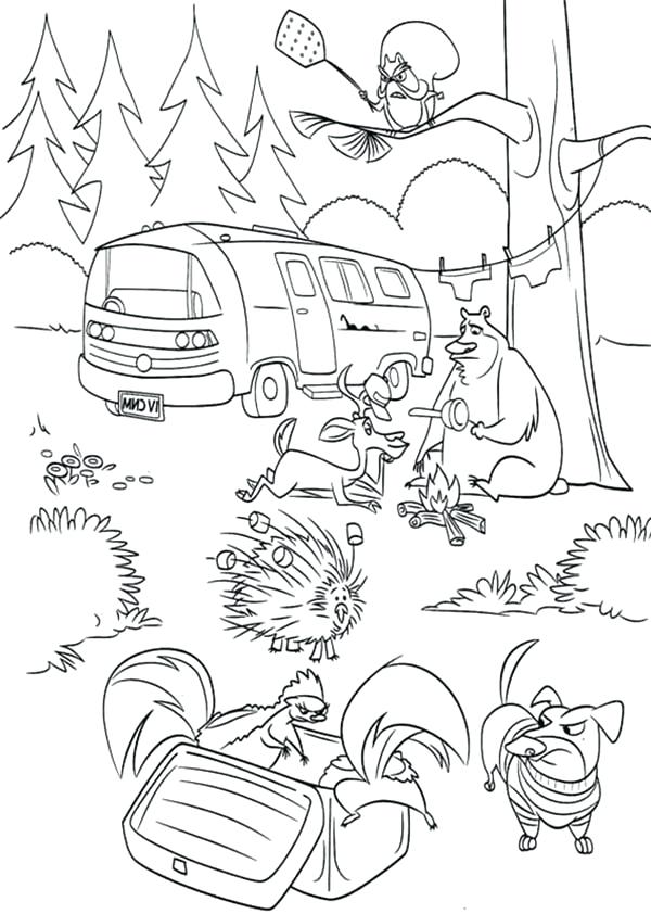 600x842 Season Coloring Pages Animal Are Angry In Open Season Coloring