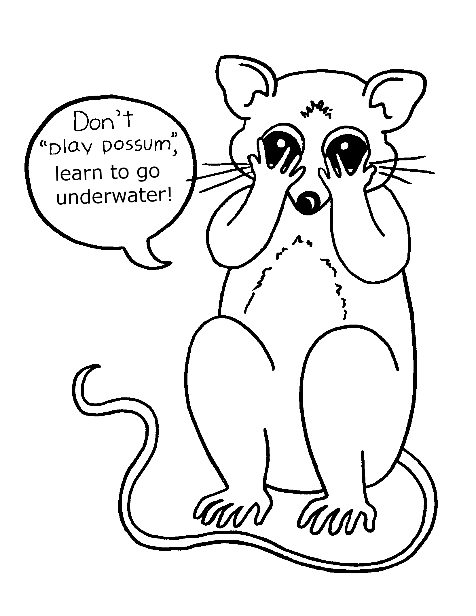 1653x2139 Possum Coloring Pages