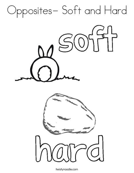 468x605 Opposites Soft And Hard Coloring Page