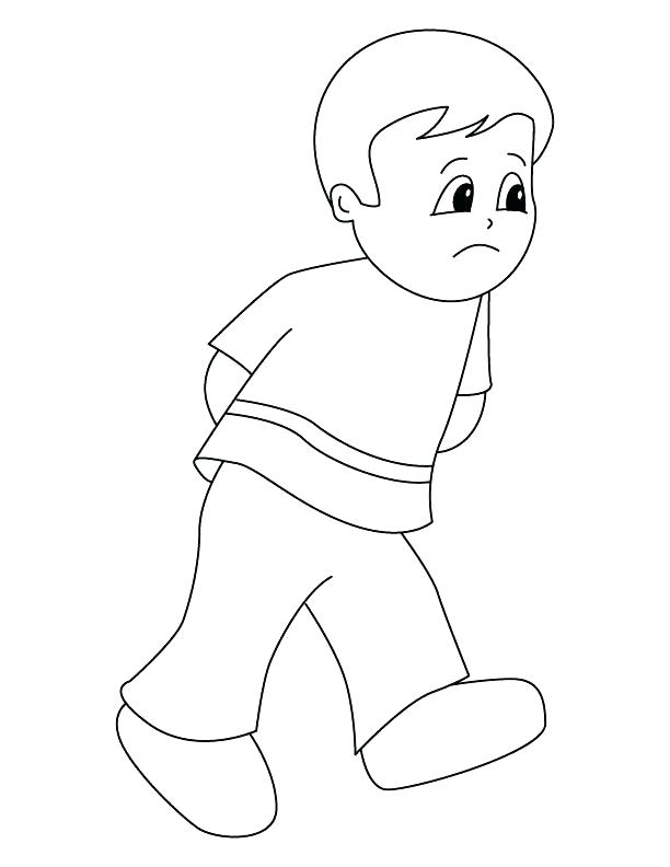 612x792 Sad Face Coloring Page Opposites Colouring Picture For Happy