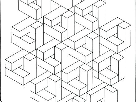 440x330 Inspiring Optical Illusions Coloring Pages Simple Optical Illusion