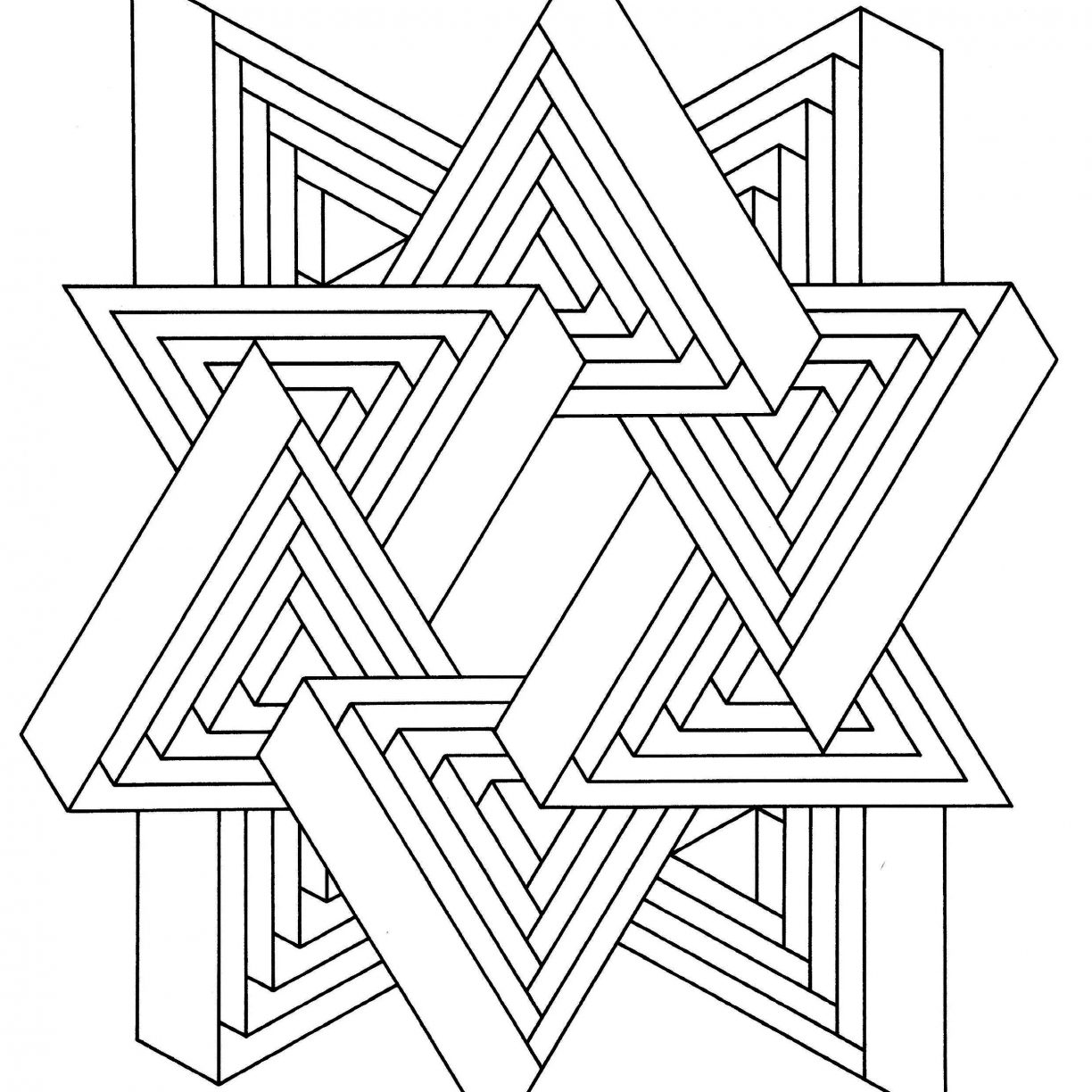 1224x1224 Optical Illusion Coloring Pages For Kids Fantastic Illusions