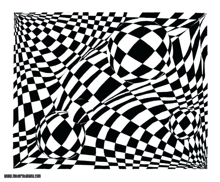 736x607 Illusions Coloring Pages Optical Illusion Coloring Pages Free