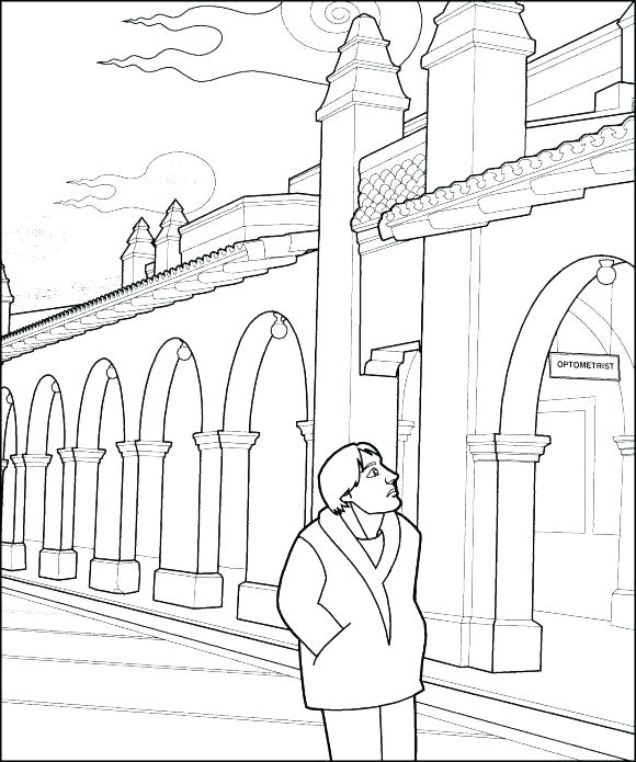 580x695 Optical Illusion Coloring Pages Free Printable Illusions Crazy